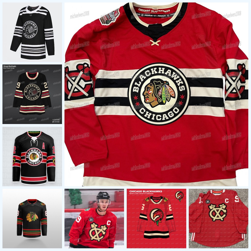 Blackhawks 2024-25 Winter Classic Concept Jersey 98 Bedard 86 Teravainen 90 Ludwinski 15 Smith 17 Foligno 59 Bertuzzi 71 Hall 36 Rolston 22 Anderson 78 Brodie 5 Murphy