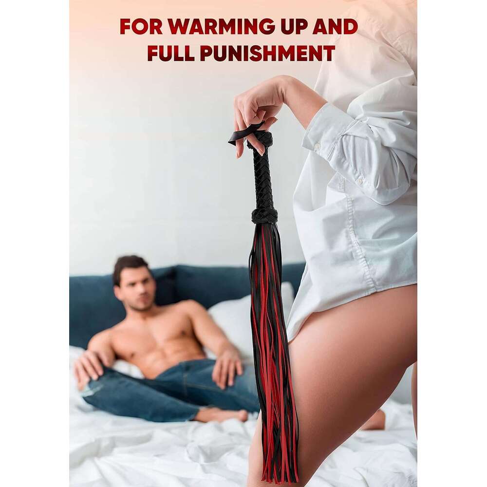 AOXVIA Whips Sex Flogger 30'' Paddle BDSM Adults Games Sex Paddle for Couples BDSM Whip Adults Sex Toys SM Flogger Spanking Sex