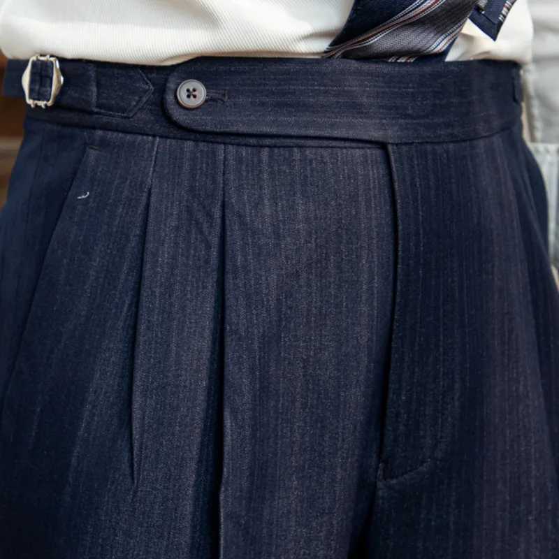 High Waist Business Dress Pants Men Ankle Length Office Social Slim Fit Suit Pant Classic Streetwear Trousers Pantalones HombreX241023