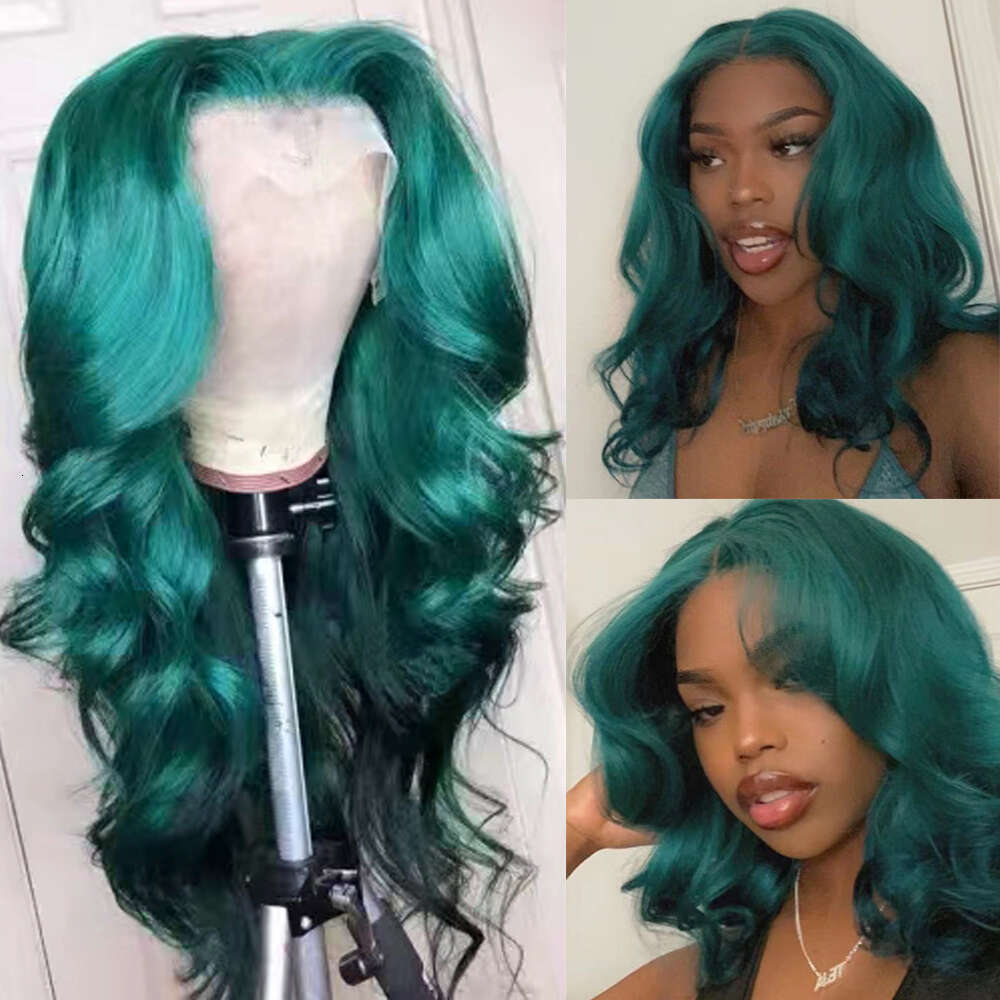 Pink WIF Wave Synthetic Lace Front Wig Long Body Teal Green Heat Fiber Wigs Fashion Women Makeup Cosplay Blonde Hair s