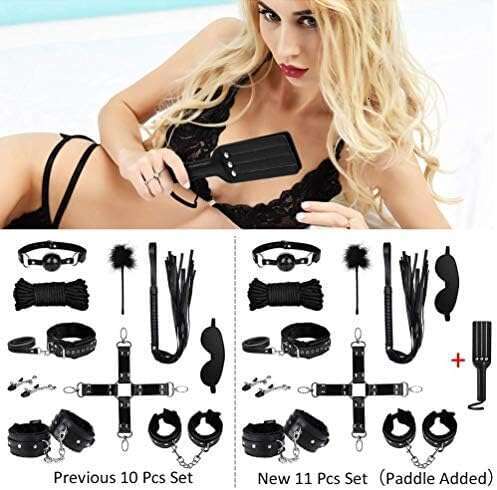 UTIMI Bondage for Sex 11 Pcs BDSM Leather Bondage Sets Restraint Kits for Women and Couples