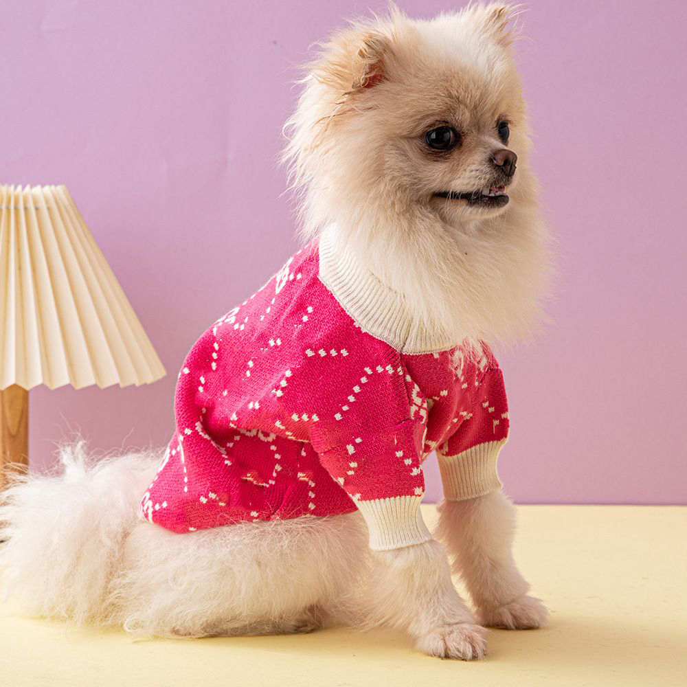 Knit Designer Dog Sweater: Warm, Stylish Pet Outerwear for 2024 Winter dh5727163