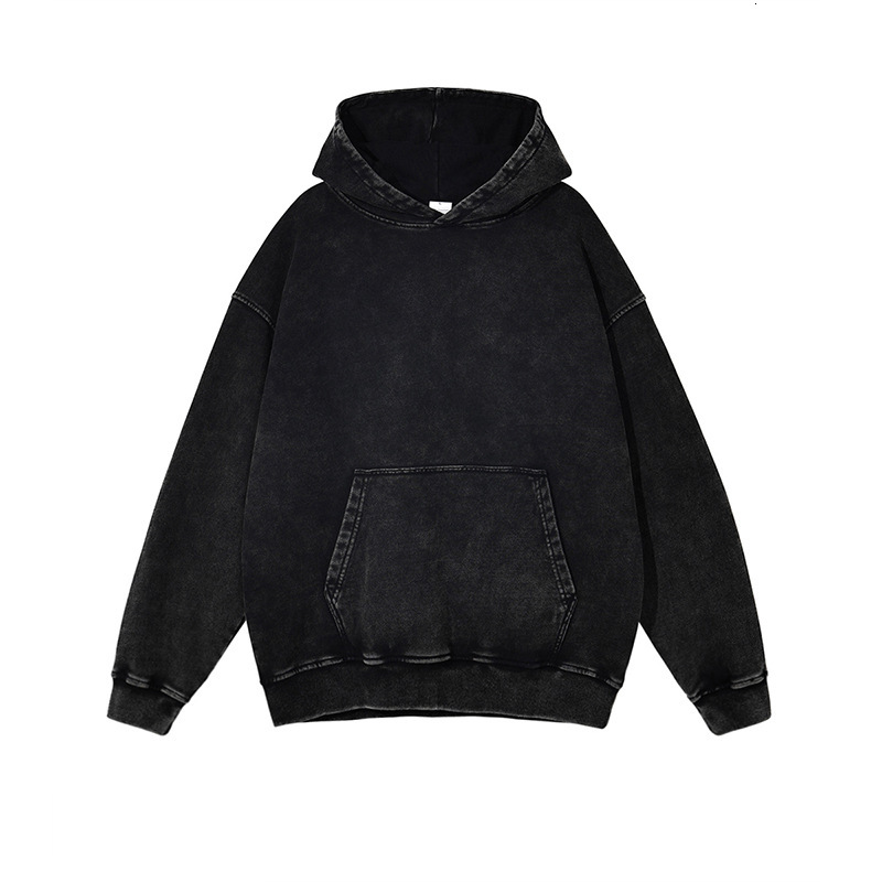 Men's hoodie, autumn and winter solid color hooded men's and women's sportswear, hip-hop pullover, casual sports top, plus size loose f
