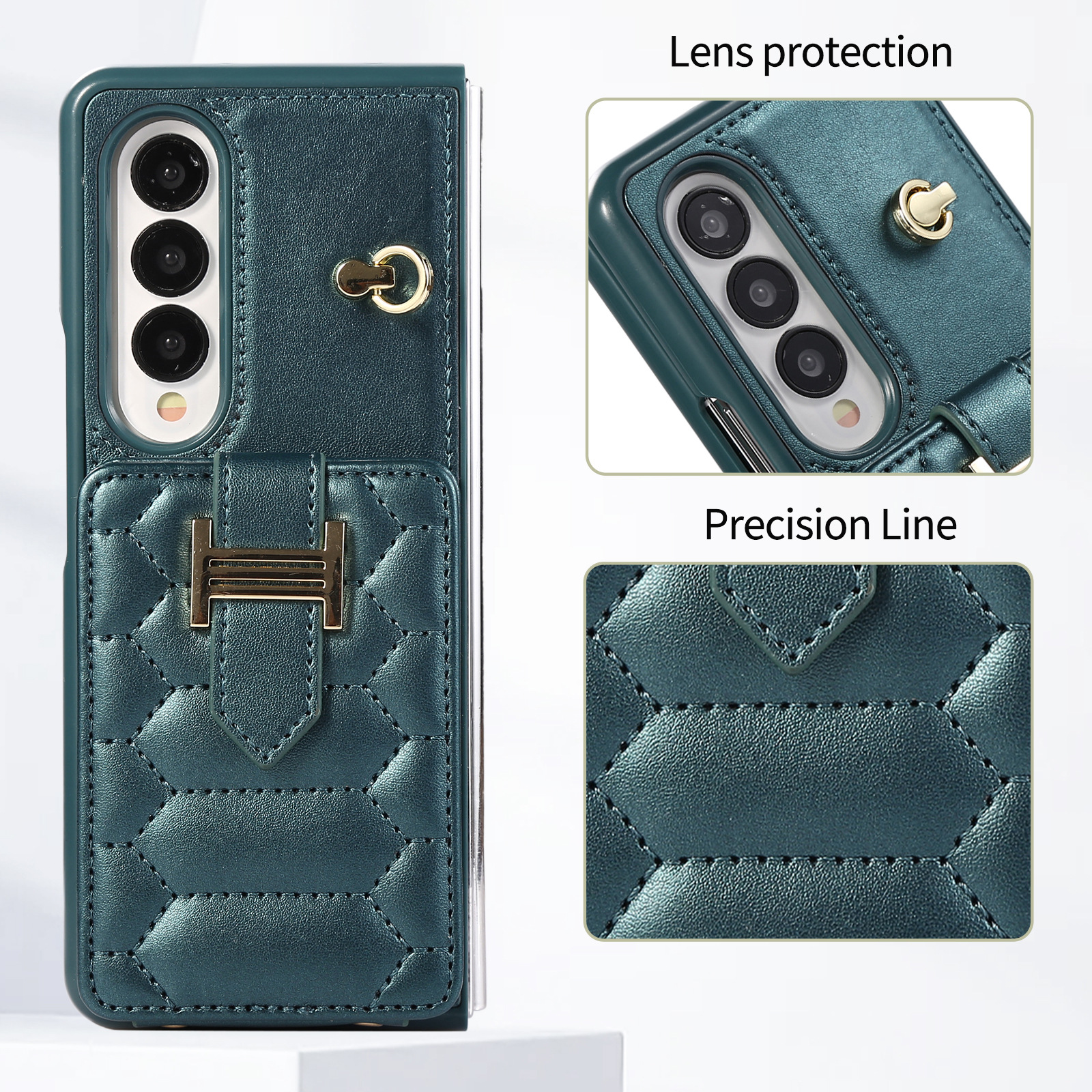 Crossbody Wallet Bag Cases for Samsung Galaxy Z Fold 6 5 4 3 Fold4 Fold5 Fold6 Folding Card Slots Holder Stand Leather Purse Phone Cover With Wrist/ S