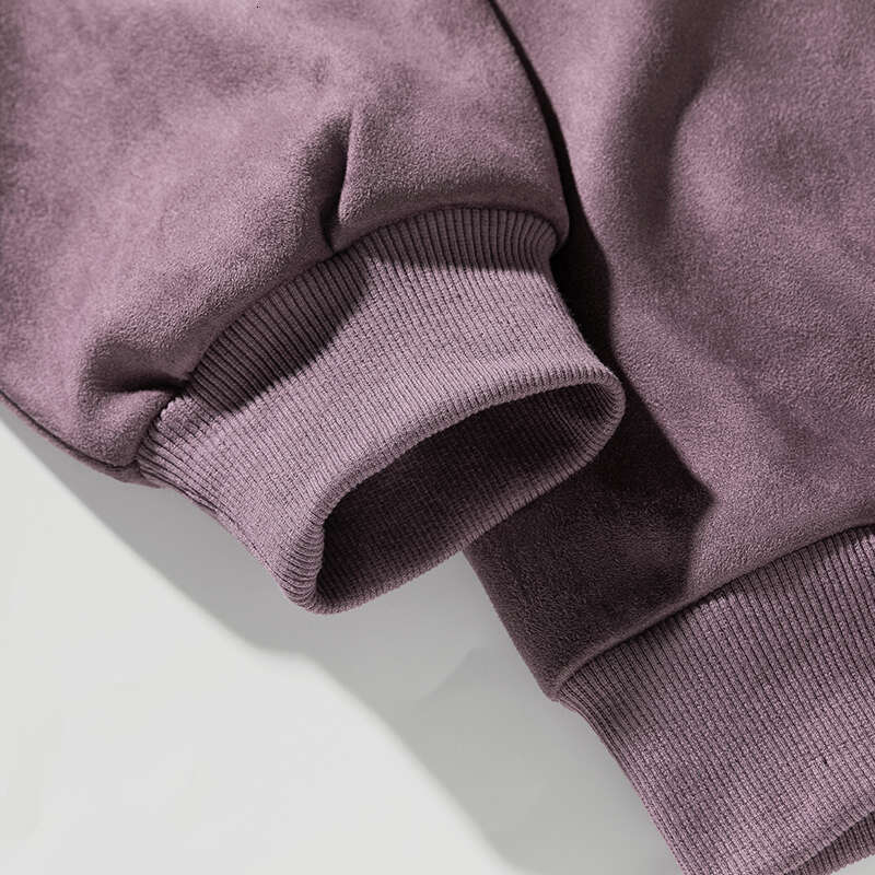 High end New Sweatshirt Men s Fall Winter American Retro Trend Suede Texture Sweater Women Solid Color Fashion Casual Pullover Hoodie Fahion Caual
