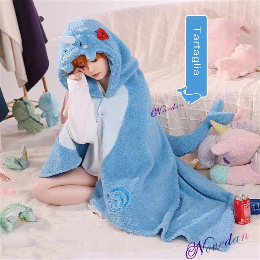 Genshin Impact Xiao Hutao Ghost Wanderer Traveler Kazuha cosplay blanket cape Cape Town funny wool pajamas anime costume hoodie 241023