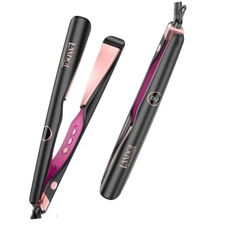 New Arrival Straightener Flat Curling Iron Lando Straightener and Curler 2-in-1- Twisted Straightening Curling Iron Combination Z241022