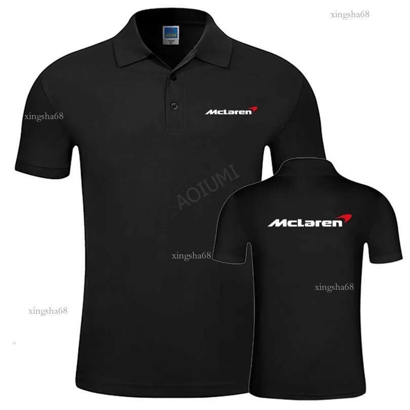 Men woman summer Business Casual Mclaren polo shirt Short Sleeve breathable solid colour polo shirt 210308