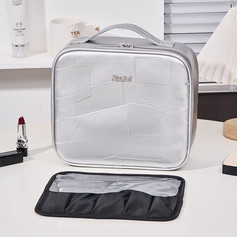 Organiser Bag - Chic Pink Cosmetic Travel Case, Large Capacity Portable Storage, Makeup Bags For Women, Lightweight Daily Use New Free Delivery Design