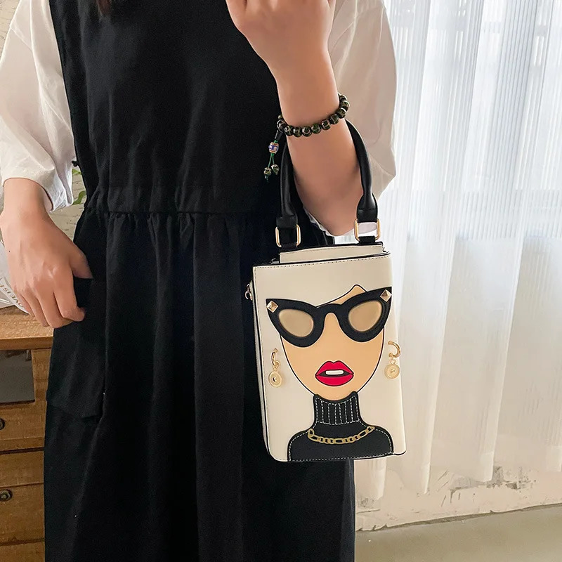 Sexy Womens Fashion Small Cross Bag Womens Shoulder Chain Bag Pures and Handbag Pu Leather Clutch Character Bag 241023