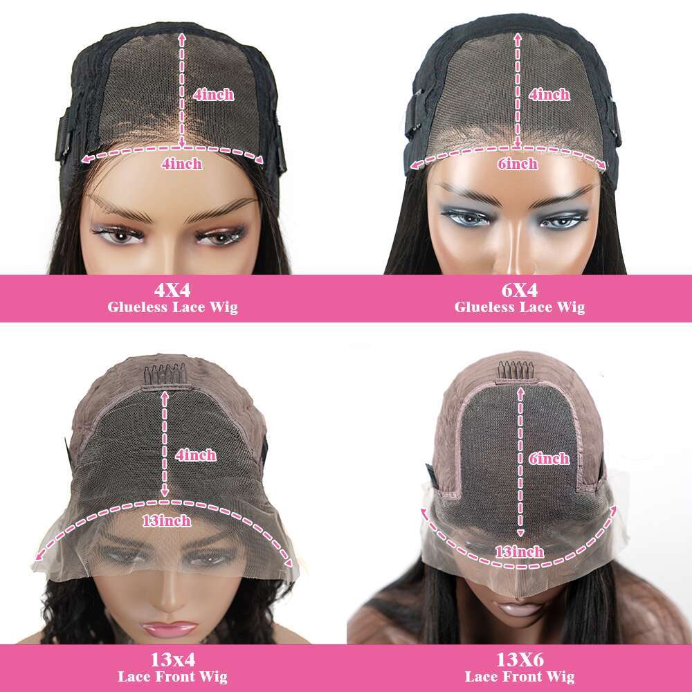 Wear And Glueless Brazilian Kinky Straight 6x4 Hd Pre Cut Lace Preplucked Human Wigs For Women Ready To Go 30 34 Inch