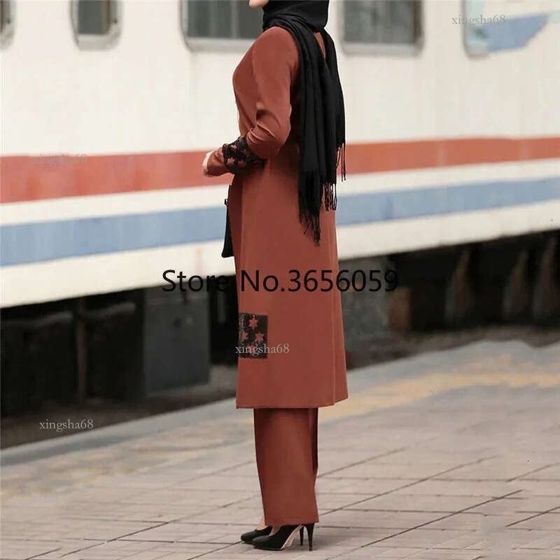 Ethnic Clothing Muslim Fashion Abaya Dress Arab Middle East Islamic Clothing for Women Eid Mubarak Saudi Arabia Dubai Casual Abayas Pant Set 230131