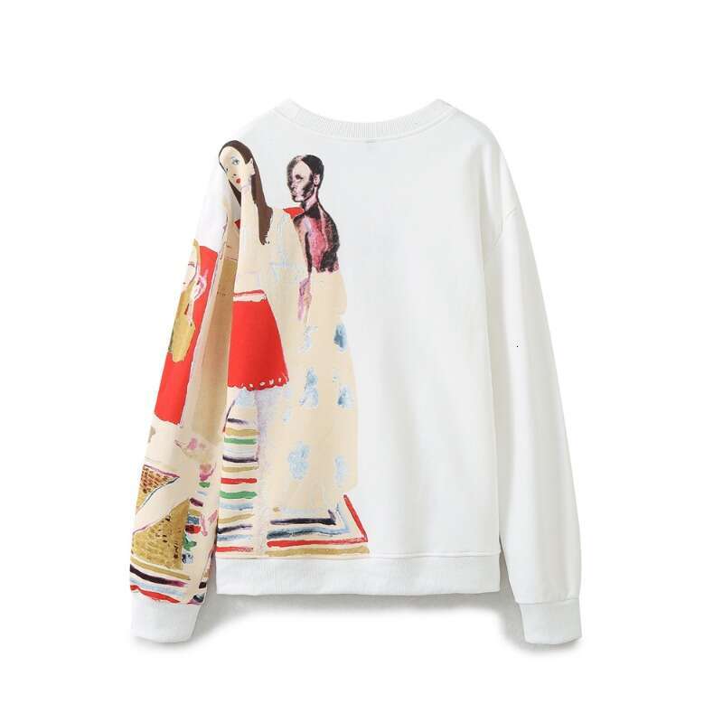 High end ZR TRAF Women Sweatshirts New in O Neck Long Sleeve Pullover Y k Streetwear Harajuku Fashion Cotton Sweatshirt Woman Harajuu