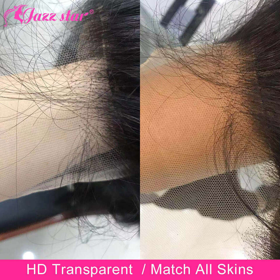 13x4 HD Transparent Lace Front Wigs 13x6 Deep Wave Frontal Wig For Women Human Hair Pre Plucked Jazz Star 180 Density