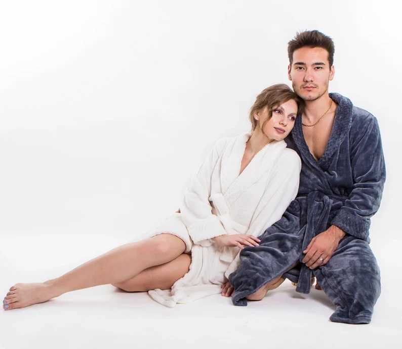 Personalized Plush Robe Customized Fathers Day Gift Wedding Gift Adult Womens Pajamas Mom Micro Fce Spa Bath Robe W241023