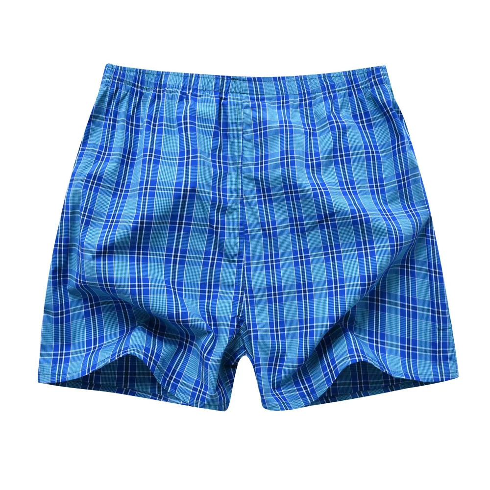 4 pieces/batch mens flat bottom boxing 100% cotton shorts mens underwear high-quality loose and comfortable sleep underwear 241023