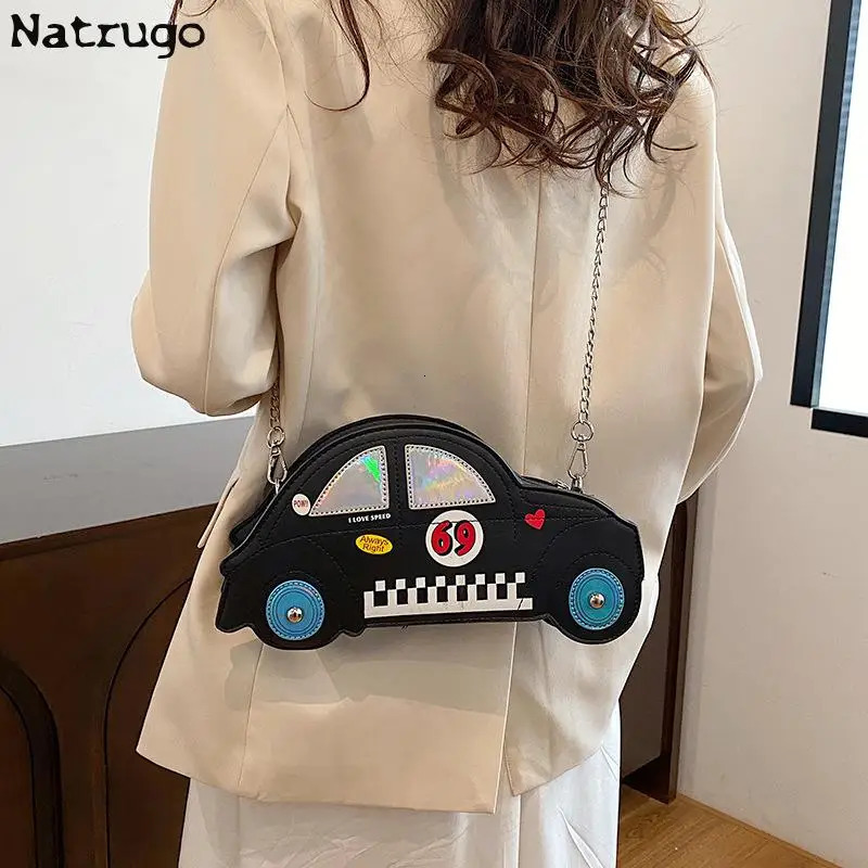 Interesting messenger bag cute womens cross body chain bag car shaped womens handbag personalized shoulder bag 241023