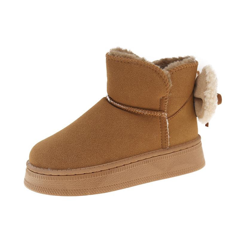 Winter New Korean Edition Thick Bottom Anti slip Cotton Boots with Velvet and Thick Bottom