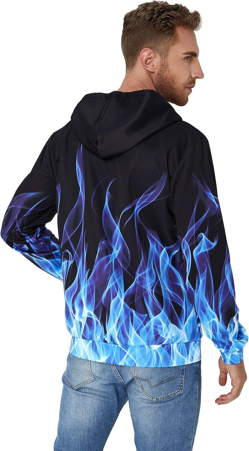 Hoodie for Mens Womens Mens Women Novelty Hoodie Pullover Sweatshirts Cool Hooded Long Sleeve Shirts with Drawstring Pockets Hip hop Warmth