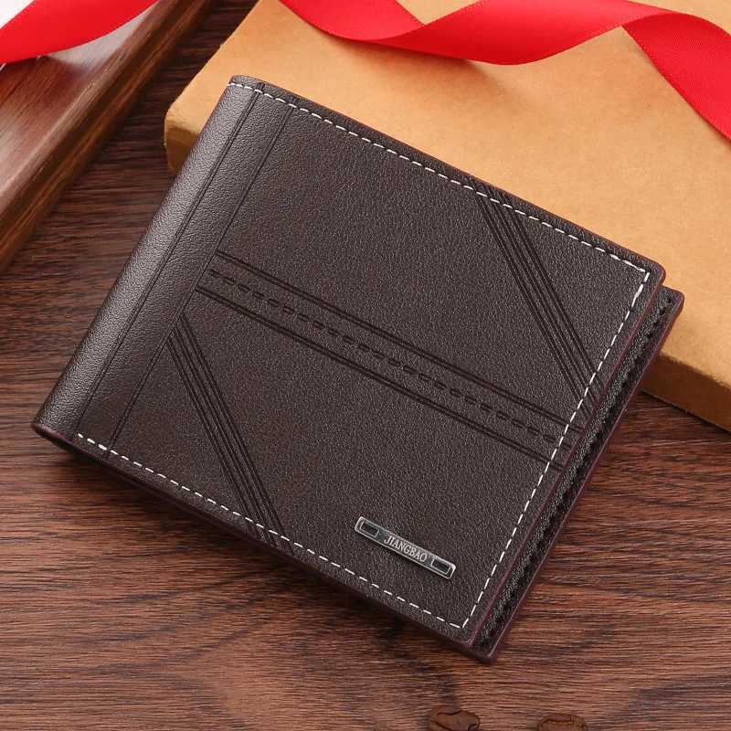 Mens wallet mens short wallet youth fashion level soft leather business wallet card holder wallet Z250411