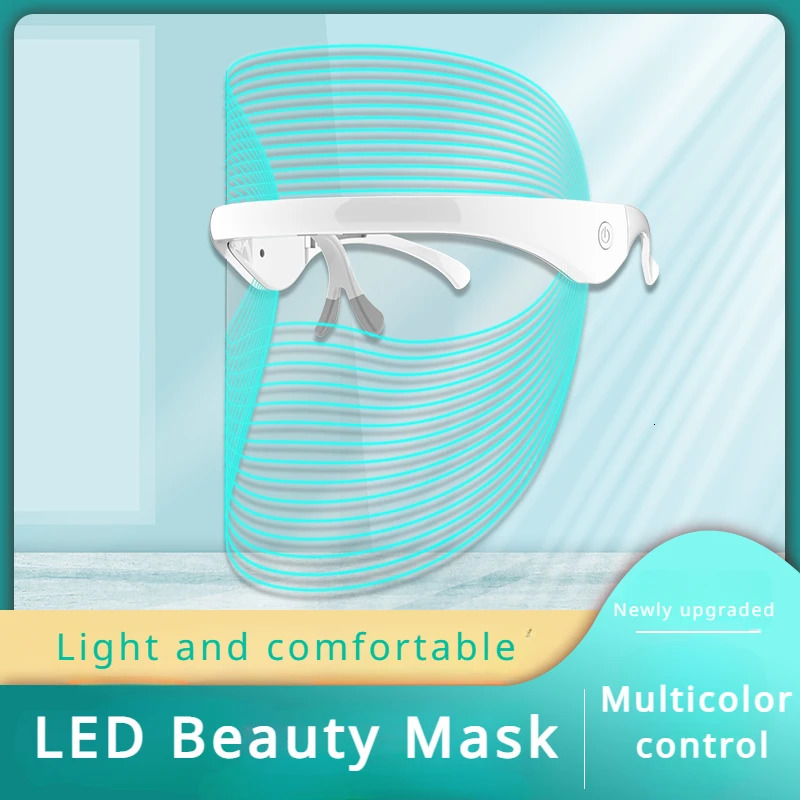 Rechargeable 7-color LED light treatment beauty device Red light treatment skin care LED mask household beauty device 241010