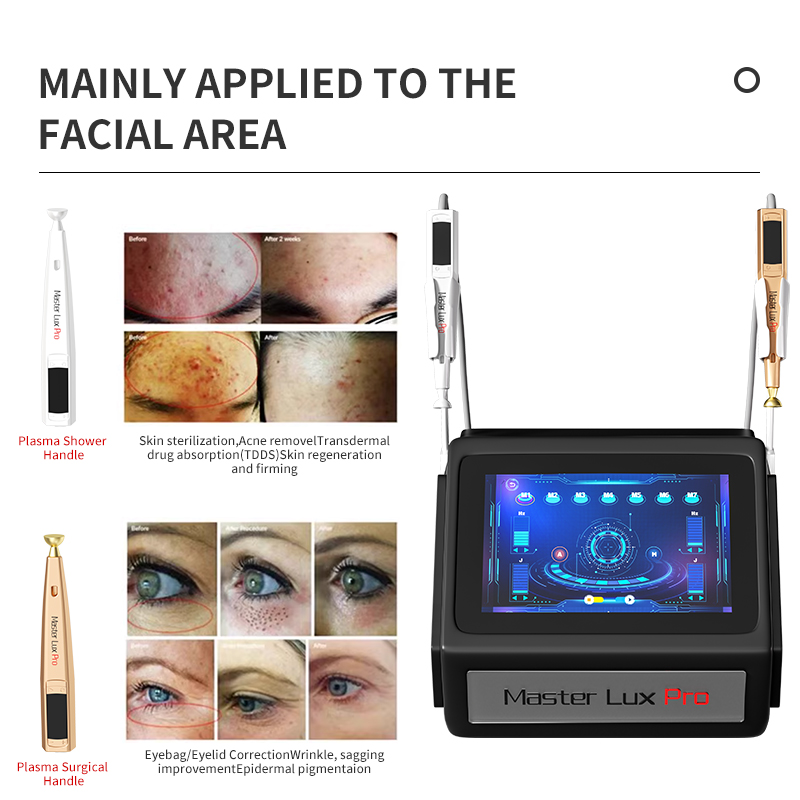 2 in 1 Plasma Wrinkle Remover Machine Plasma Jet Pen Ozone Machine Cold Plasma Pen Eye Lifting For Acne and Dark Spot Removal Skin Rejuvenation Machin