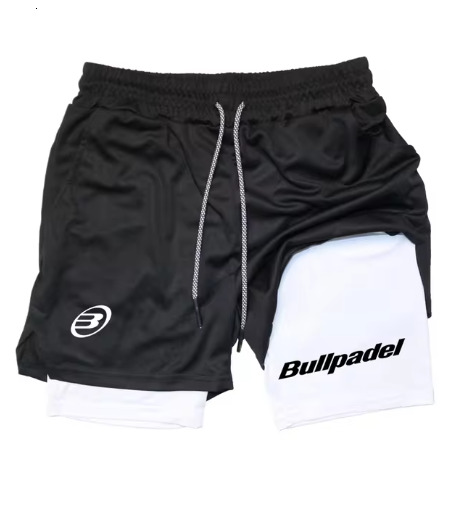 Mens Running Shorts 2 in 1 Double-layer sports shorts Sports Fitness Training Bullpadel jogging pants Mens clothing