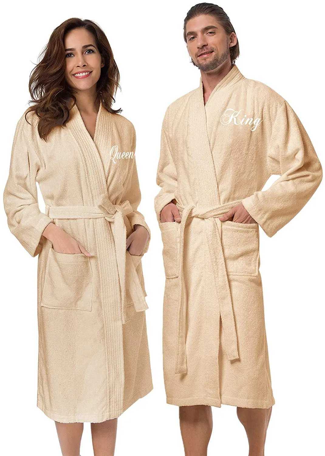Personalized hoodies tailored for couples winter hoodies weddings husbands wives gifts kings custom bathrobes W241023
