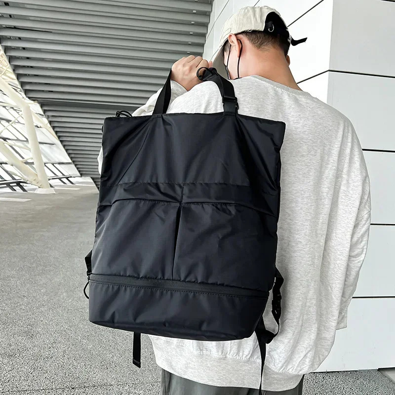 Womens backpack large capacity unisex backpack nylon waterproof sports bag trend school bag portable leisure travel handbag 241023