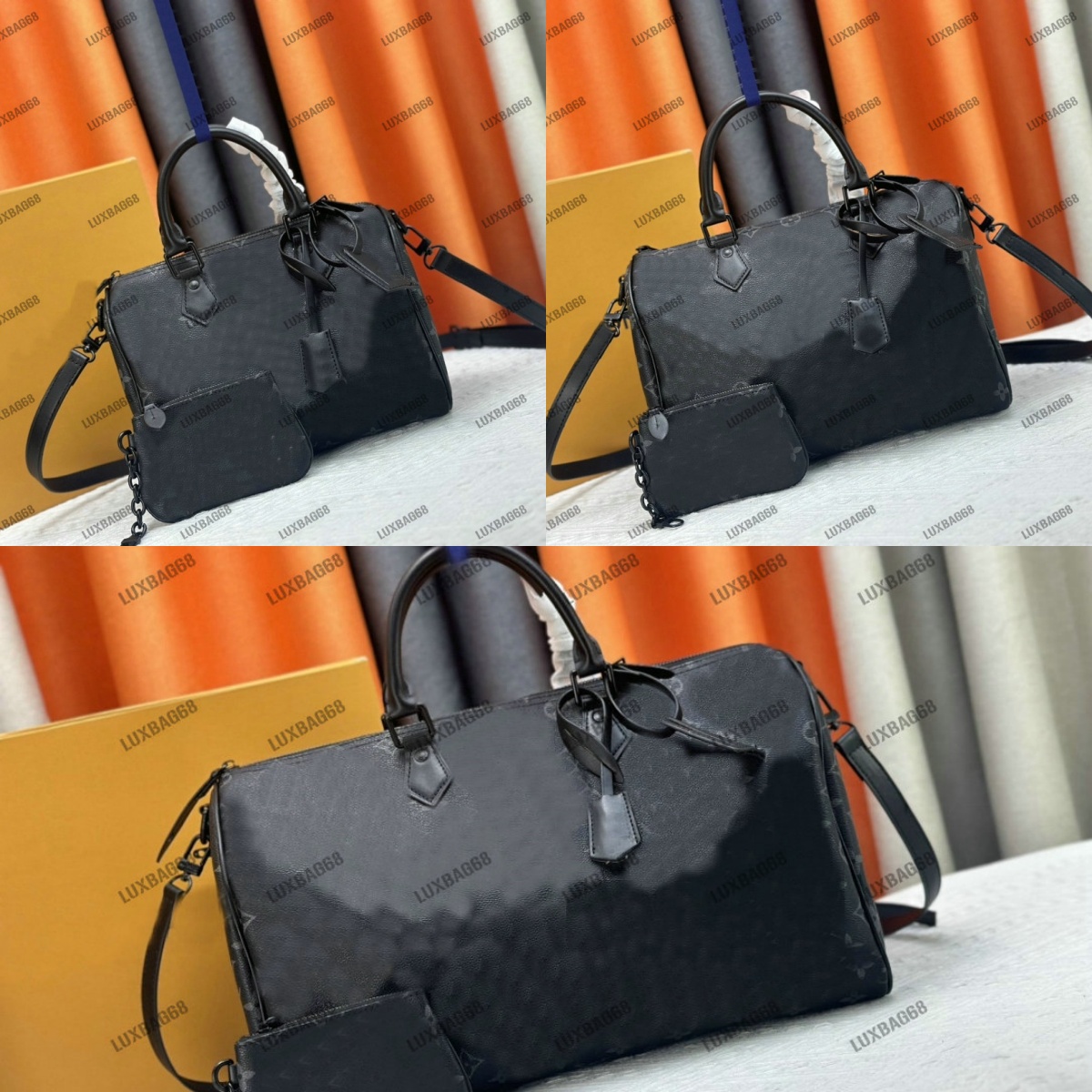 m24425 Spee P9 25 30 40 Designer Men Genuine Leather Shoulder Bag Women Handbag Side Safety Lock Crossbody Bag with Wallet M24423