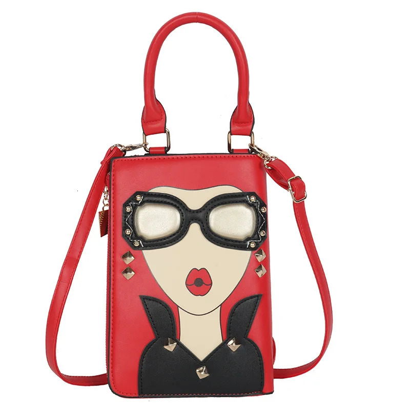 Sexy Womens Fashion Small Cross Bag Womens Shoulder Chain Bag Pures and Handbag Pu Leather Clutch Character Bag 241023