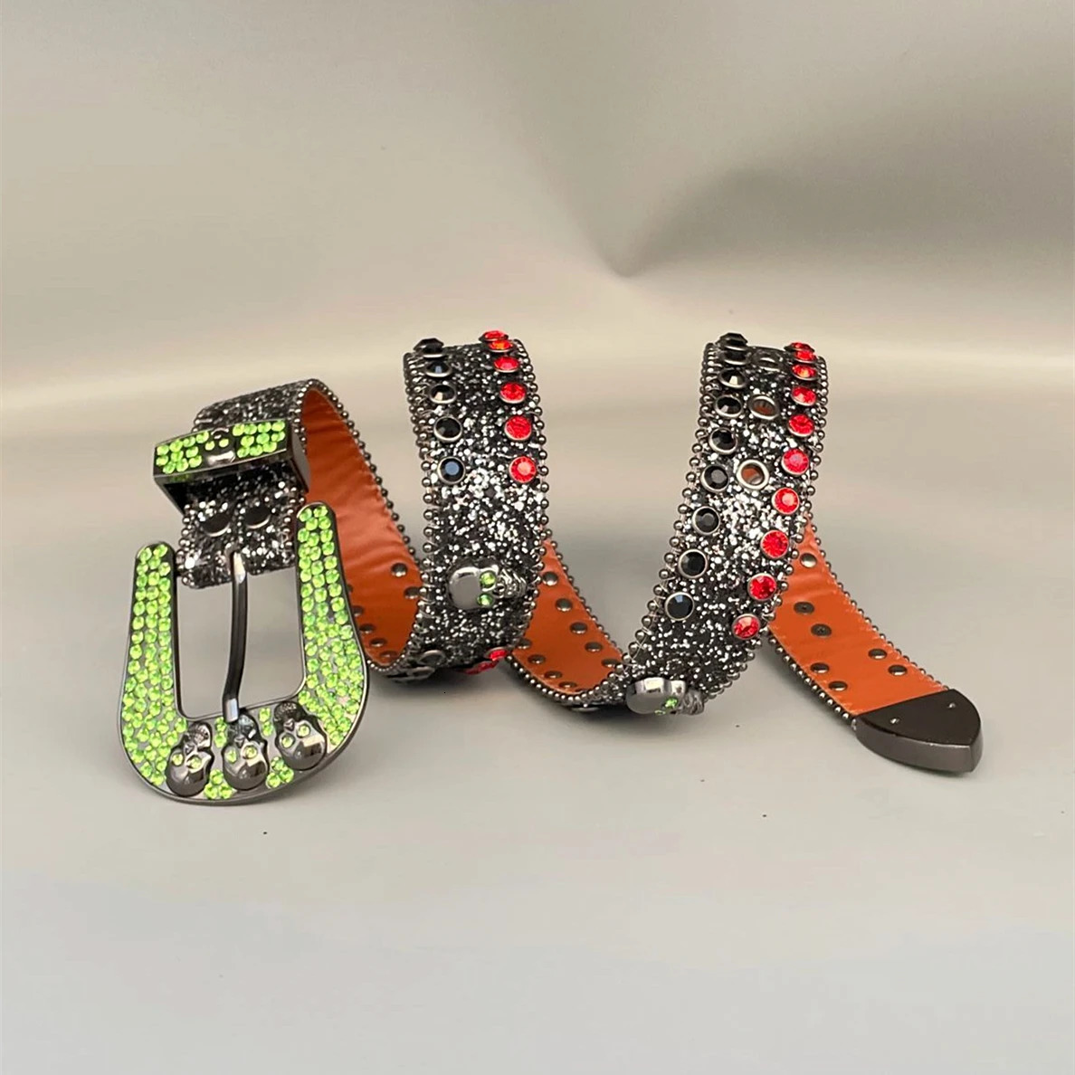 NOOWISBB Pencil Stone Belt Belt Western Cowboy Diamond Sparkling Belt Mens Y2K Crystal Stud Cinto De Strass Jeans 241022