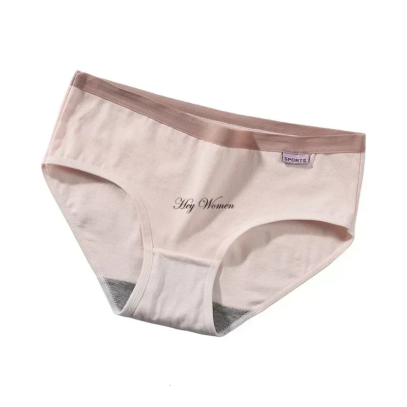 2025 New designer women s underwear simple Japanese style mid waist comfortable trend sports cotton girls close fitting