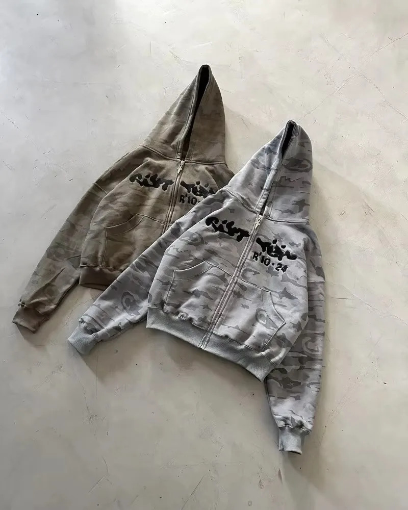 American Gothic Punk Harajuku Retro Super Large Hoodie Womens Y2k Fashion Letter Embroidered Jacket Casual Loose Sweatshirt Mens 241023