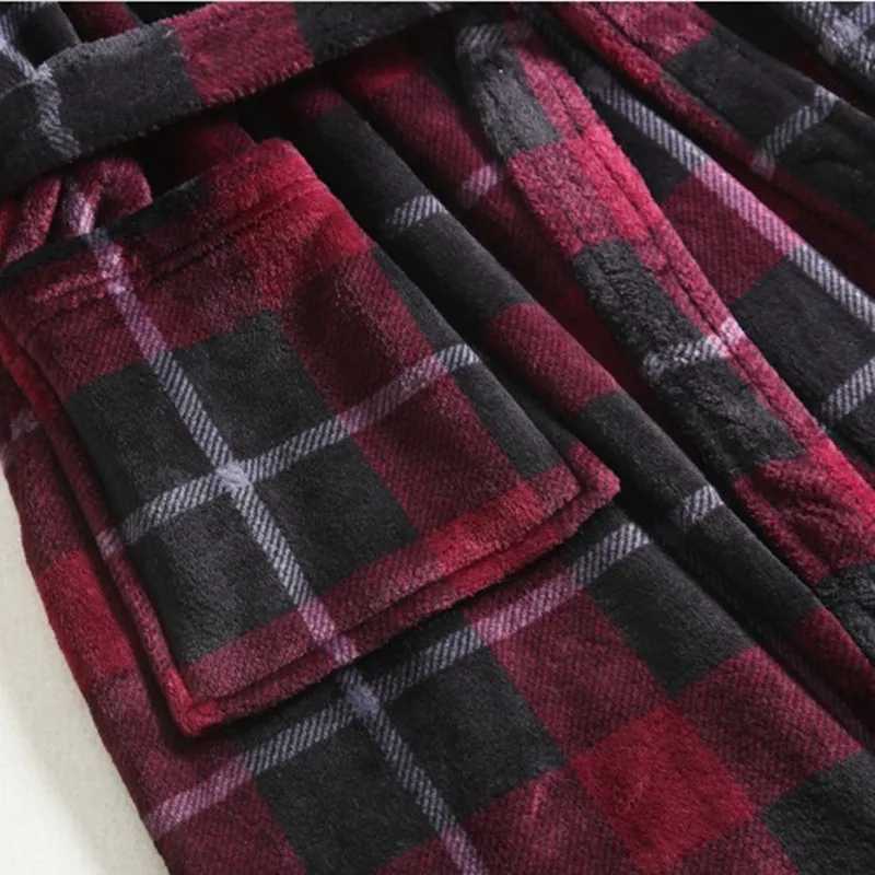 Mens Robe Lace Flat Bottom Warm Coral Plush Sp Pajama Mens Pajama W241023