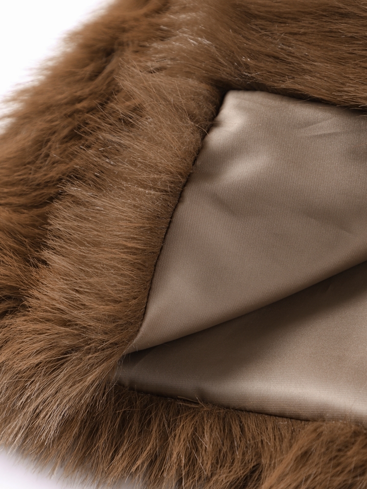 Brown Women Faux Fur Coat Vintage Loose Long Sleeve Fluffy Short Coats 2024 Autumn Winter Female Elegant Street Commuter Outwear
