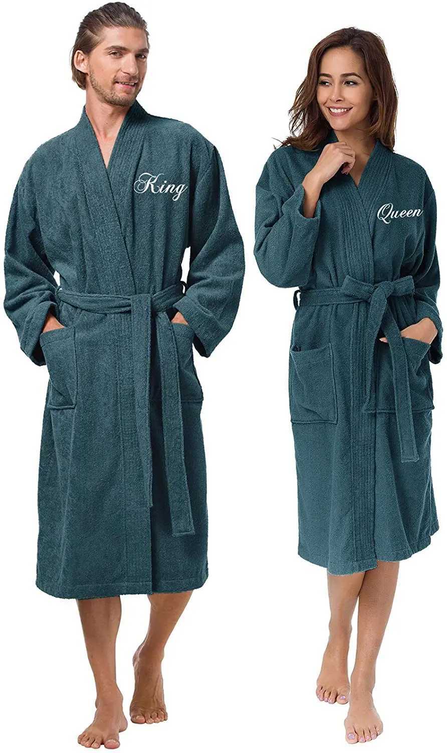 Personalized hoodies tailored for couples winter hoodies weddings husbands wives gifts kings custom bathrobes W241023