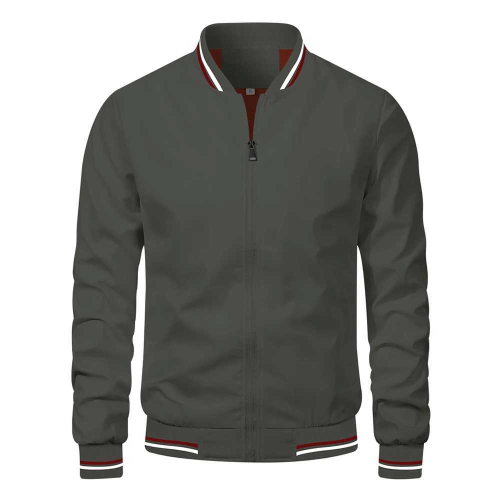 Fashion Autumn Jackets for Men Solid Color Casual Baseball Mens Jacket Clothing New in Outerwears Jackets Bomber Jackets Men X2502131