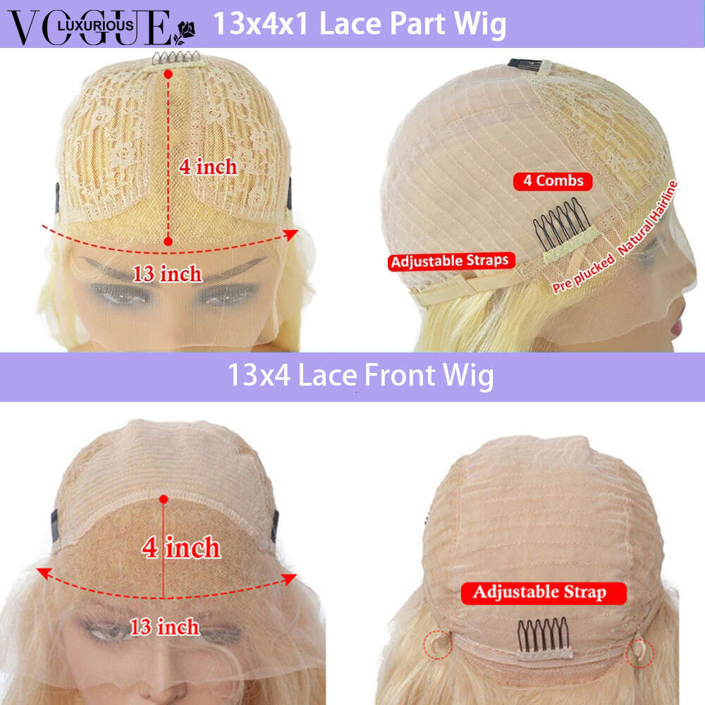 13x4 Platinum Blonde Lace Front Wig Brazilian Human Hair Transparent Short Bob Pixie Cut Glueless Closure Wigs Preplucked