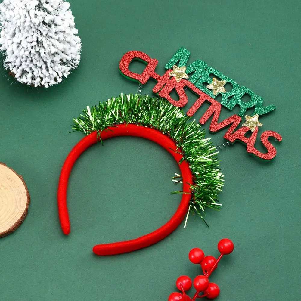 3pcs Cute Christmas Letters Headbands Non-slip Funny Christmas Hair Hoop Exquisite Wear-resistant Merry Christmas DecorationsX241022