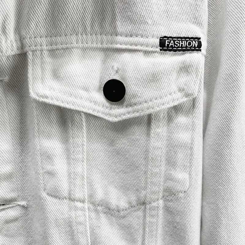 South Korean Spring/Summer Autumn/Winter Mens 2024 New Patch Work Square Collar Button Pocket Fashion Solid Color Loose Casual Long Sleeve Jacket X241