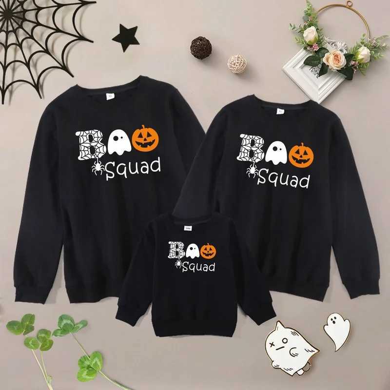 Halloween Sweatshirts Family Matching Outfits Casual Pumpkin Family Hoodies Parent-child Family Look Childrens Clothing AutumnXJ241008