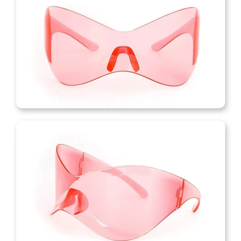 New Fashion Sunglasses Integrated Punk Trend Windproof Personalized Ball Bar Sunshade Mirror