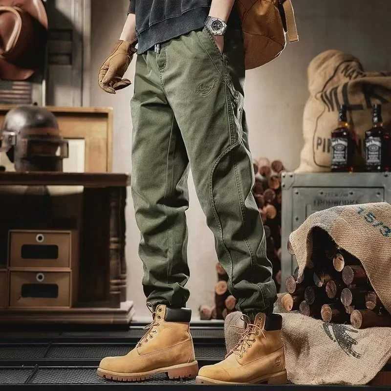 American Letter Foam Print City Tactical Cargo Pants For Men Baggy Outdoor Jogger Sweatpants Autumn Streetwear Pantnes HombreX241023