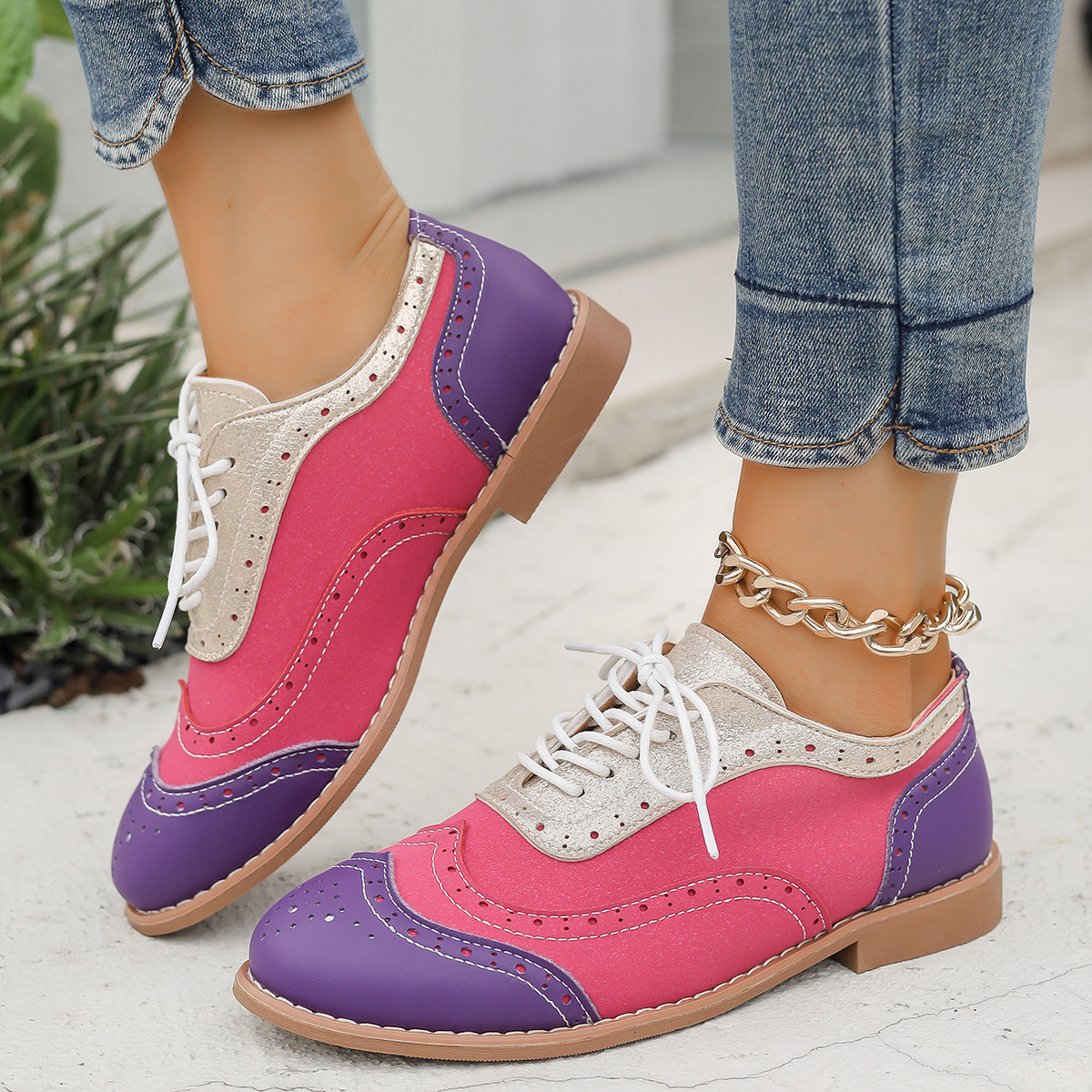 Casual Shoes for Women Fashion Trend Thick Sole Breathable Lightweight Sports Sneaker Outdoor Activities