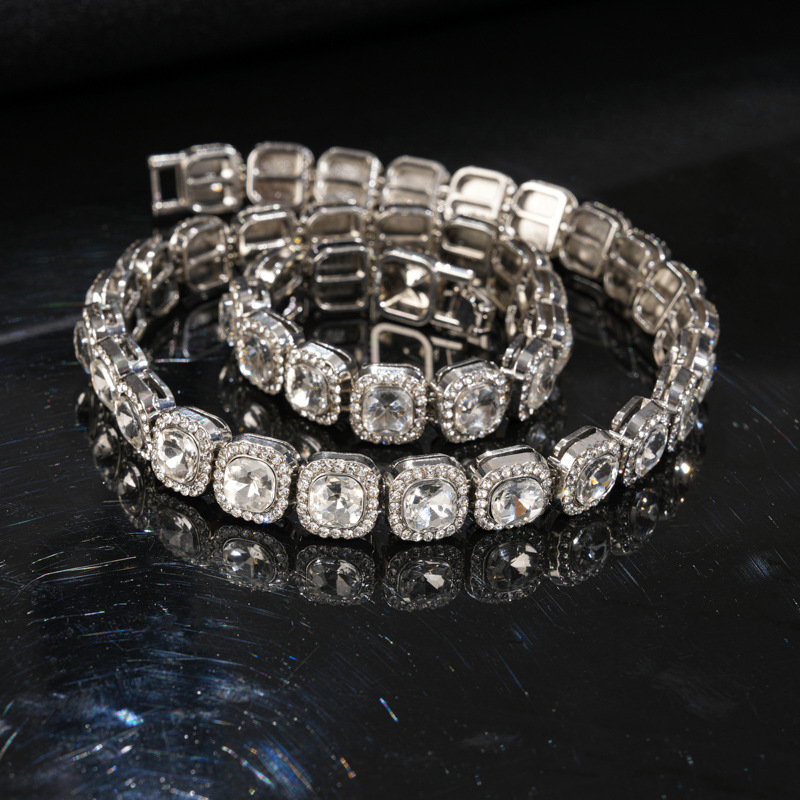 Hip Hop Rock 13mm Diamond Chain Necklace Fashion Cuban Chain Unisex Men Women Necklaces Luxury Jewelry Accessories