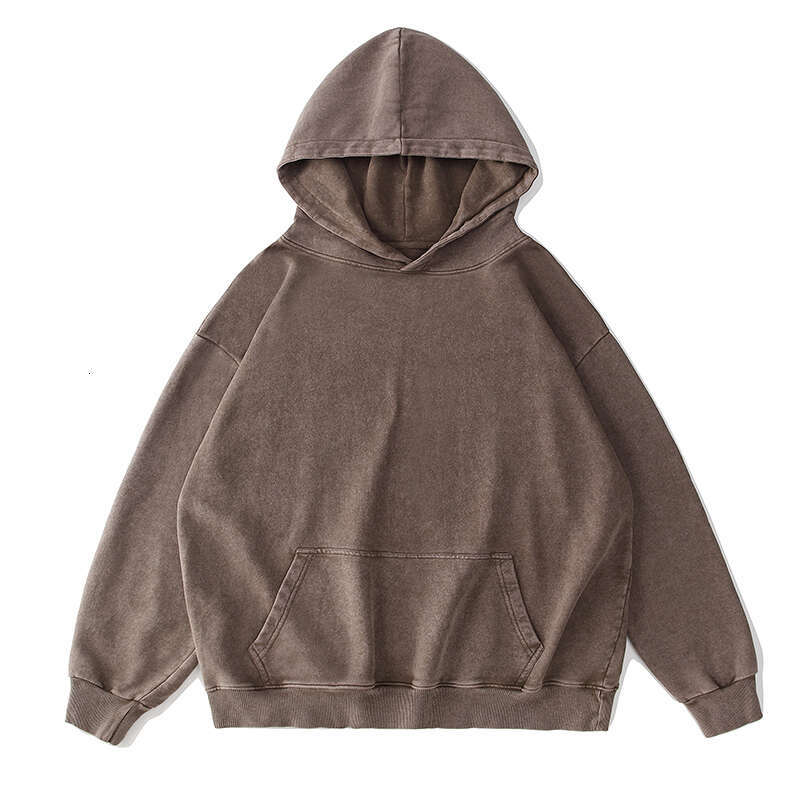 High end Cotton Oversize Distressed Men s and Women Hoodie Drop Shoulder Retro Fashion Brand Washed Loose Fahion Br Wahed Looe