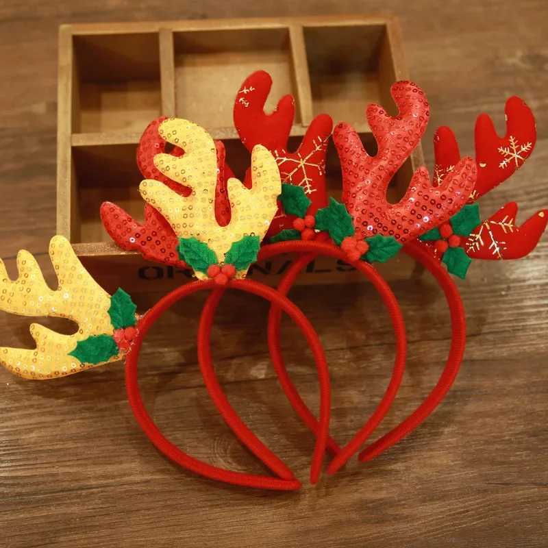 10pcs LED Light up Headband Adults Kids Headdress Santa Claus Snowman Antler Hairband Decoration Cosplay ChristmasX241022