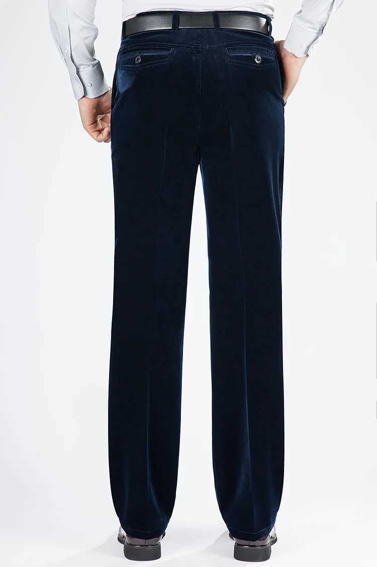 Corduroy Spring Business Mens Baggy Pants Formal Clothing Suits Straight Trousers Classic Casual Joggers Suits Pants For MenX241023