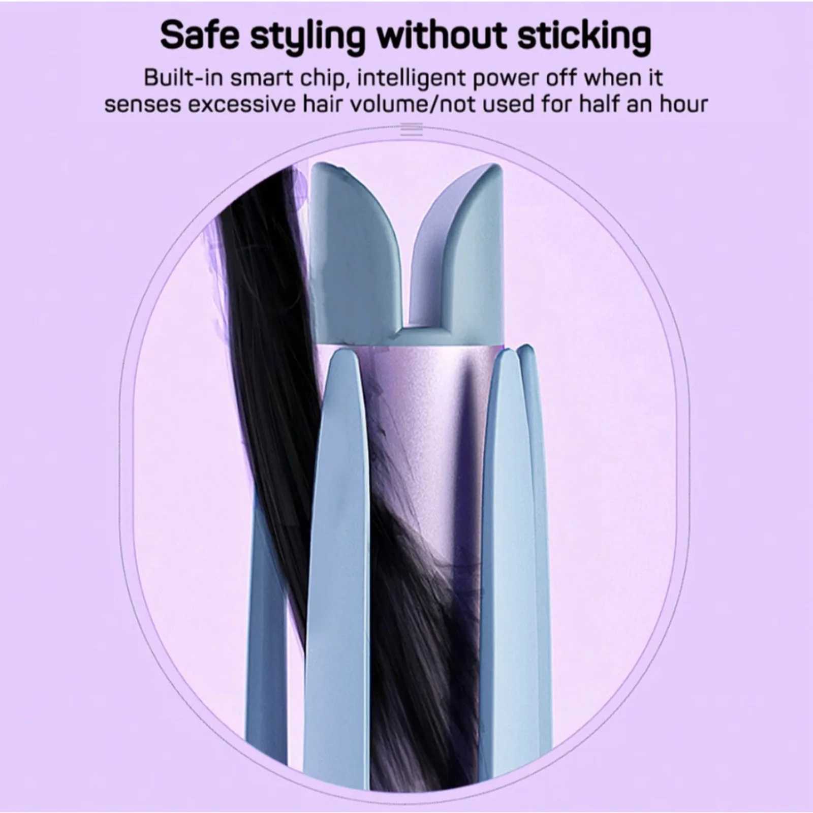 New Arrival Rotating electric curling iron with adjustable temperature control for long short and thick hair Z241022